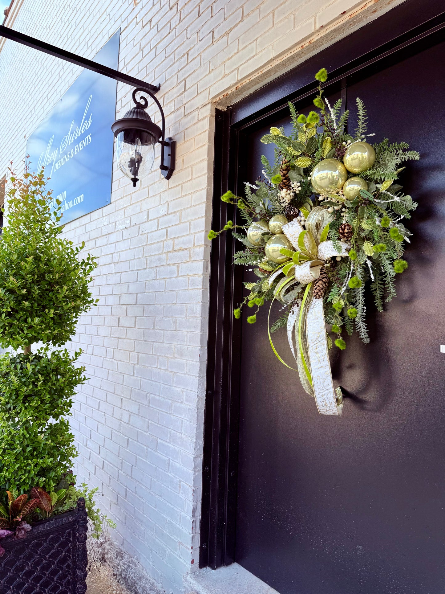 Golden Evergreen Elegance Christmas Wreath