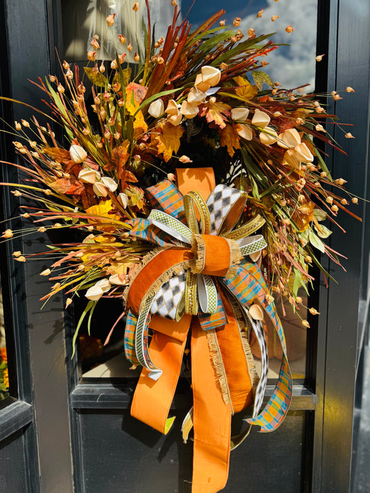 30” Autumn Harvest Wreath with Bow