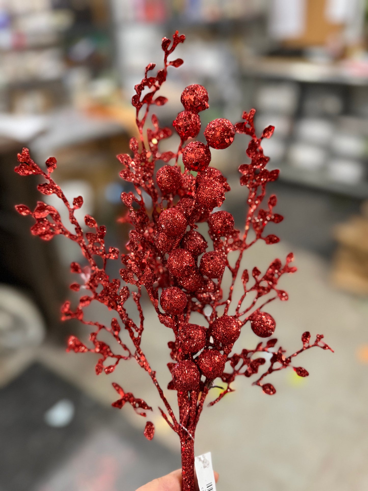 Bright Red Glitter Pick