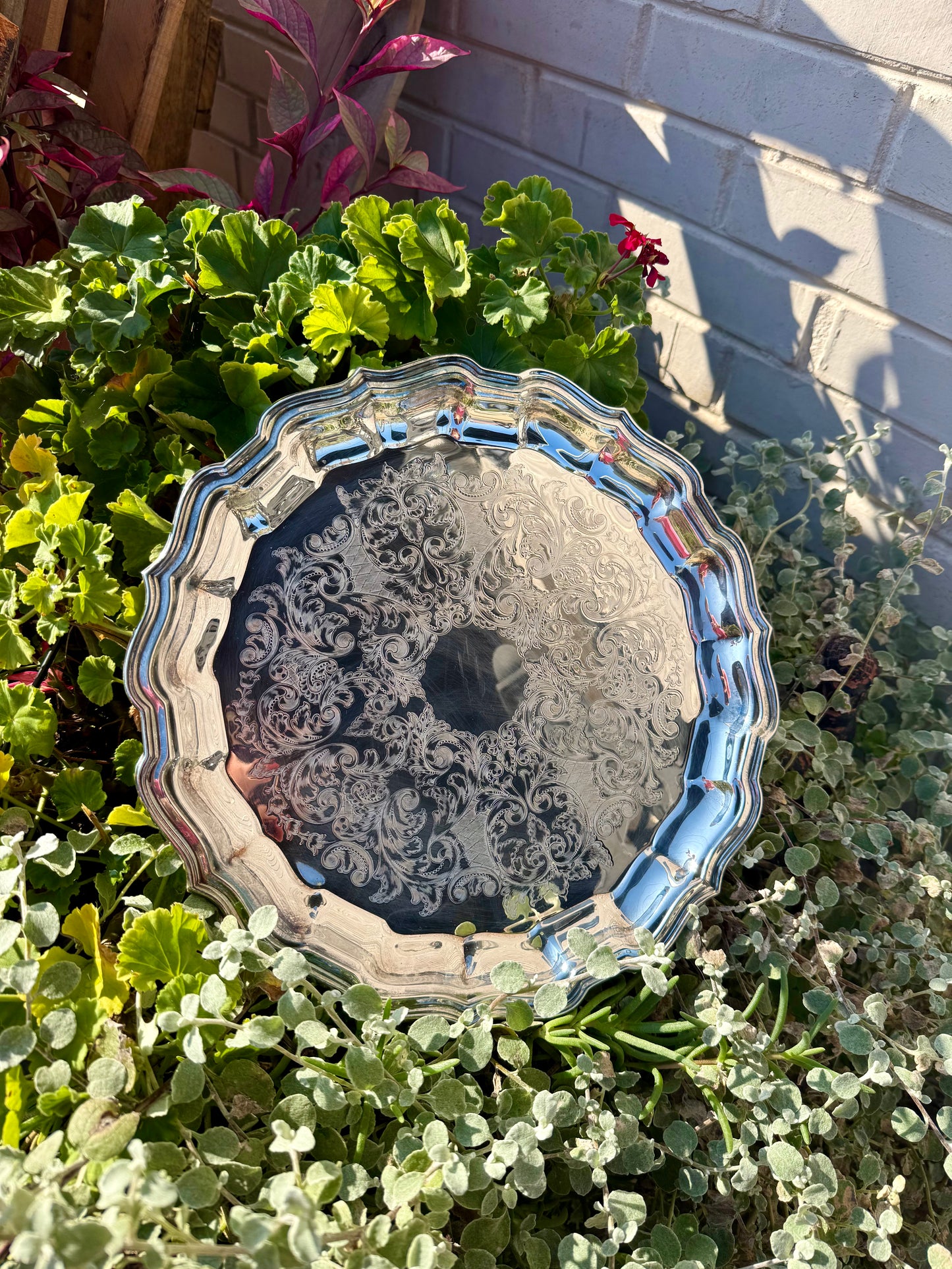 Vintage Silver Plated Serving Platter
