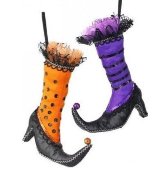 9” Plush Witch Boot Hanger