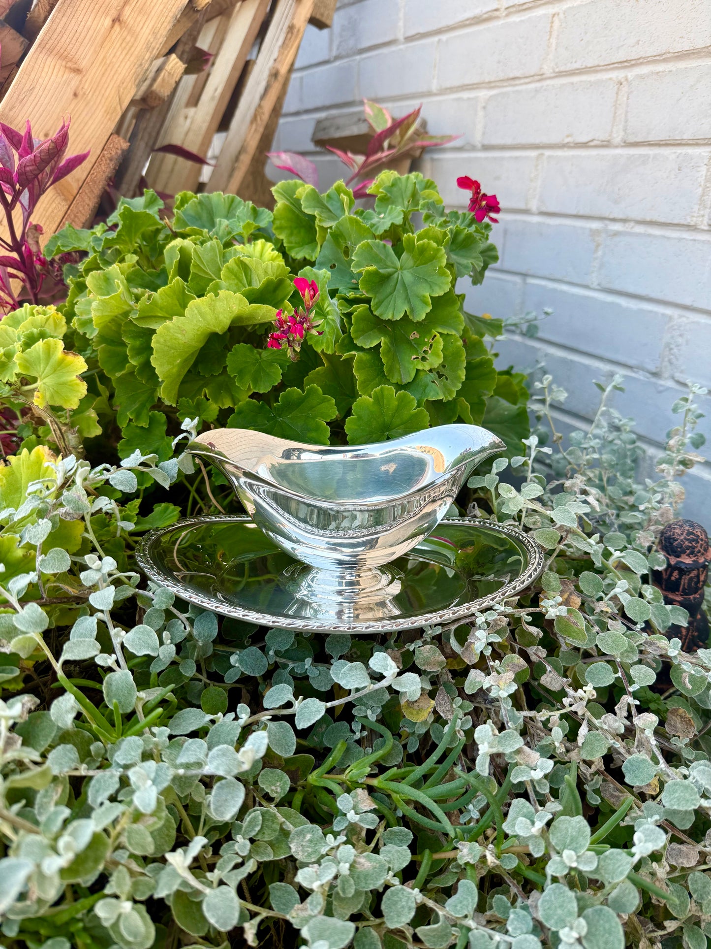 Vintage Silver Plated Gravy Boat
