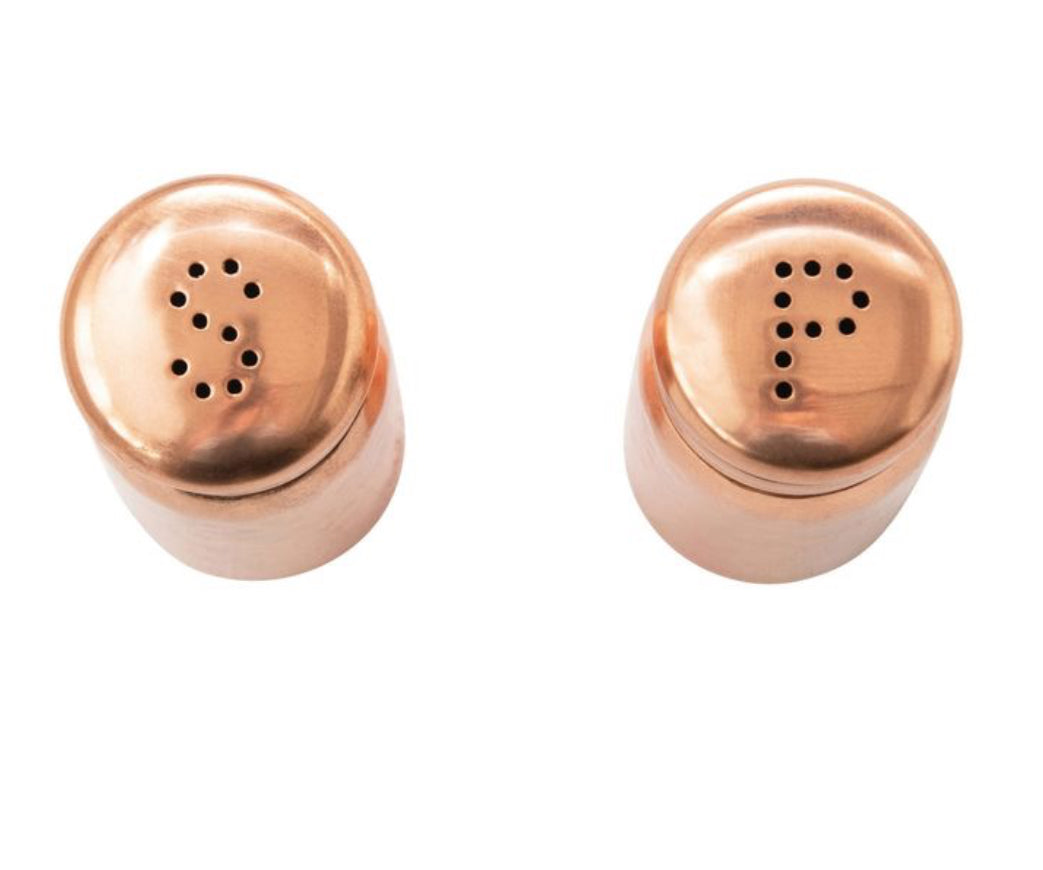 Copper Plated Salt & Pepper Shakers