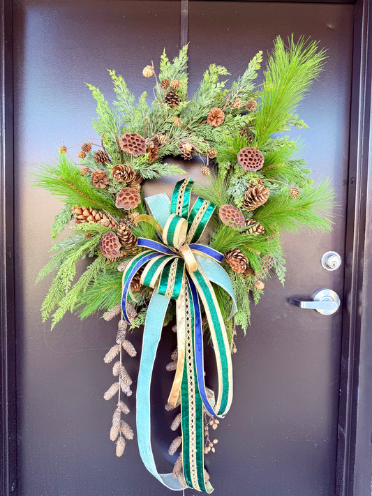Soft Winter Night Christmas Wreath