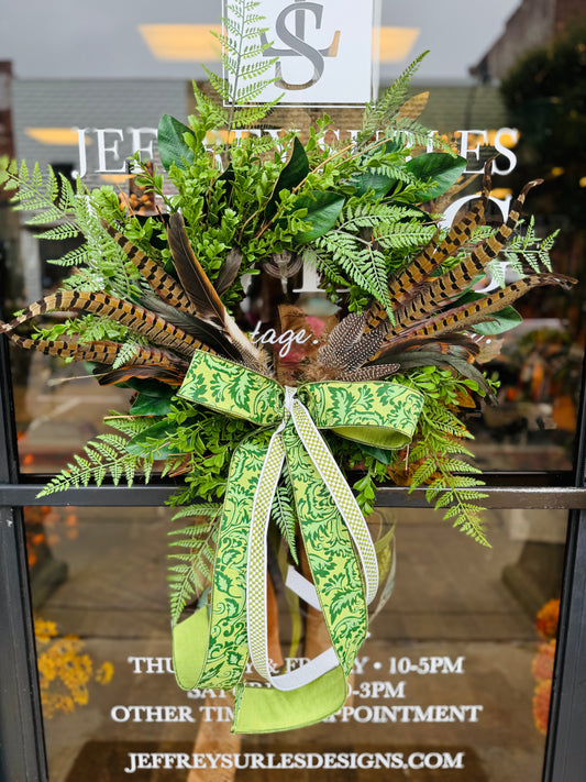 24” Feathered Fern Elegance Wreath