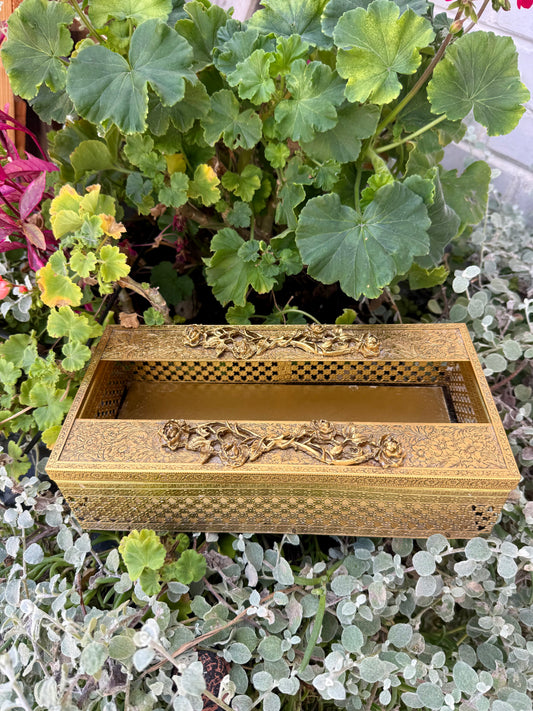 Vintage Gold Tissue Holder