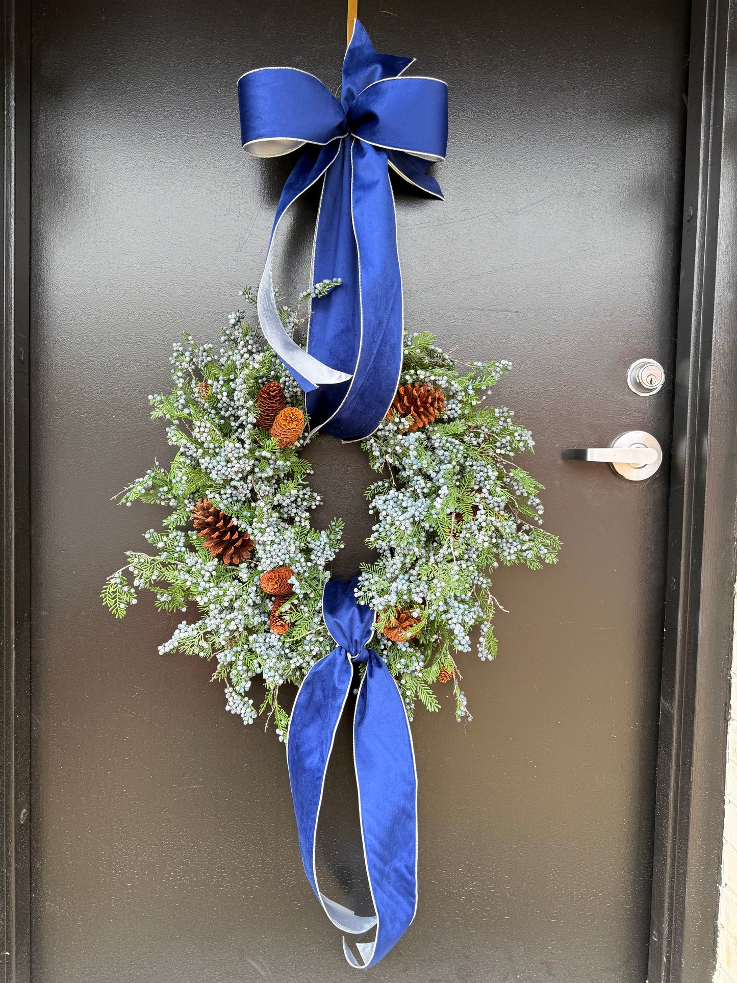 “Blue Winterberry Elegance” Winter Wreath