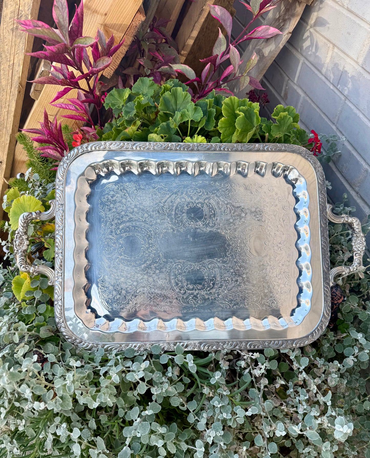 Vintage F.B Roger’s Silver Plated Platter w/ Handles