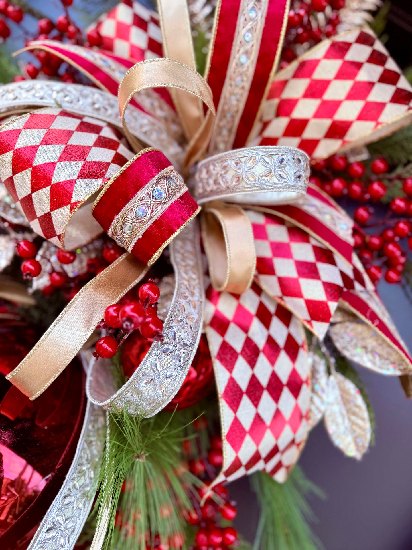 Holly Jolly Elegance Christmas Swag