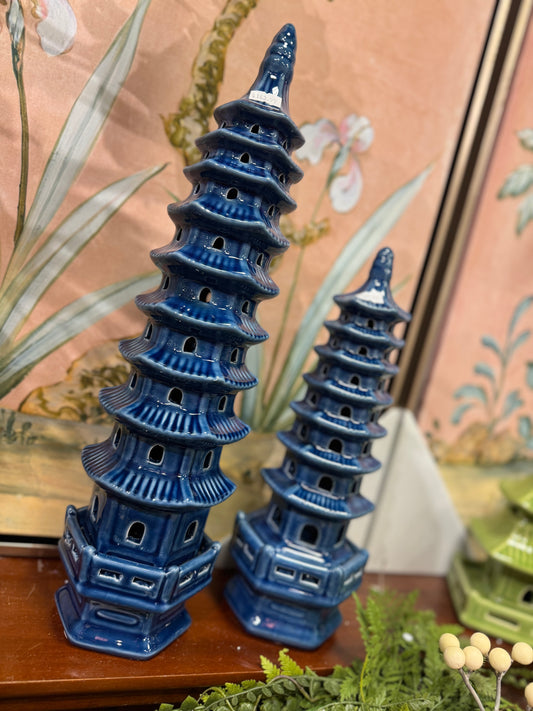 17” Blue Pagoda - tall