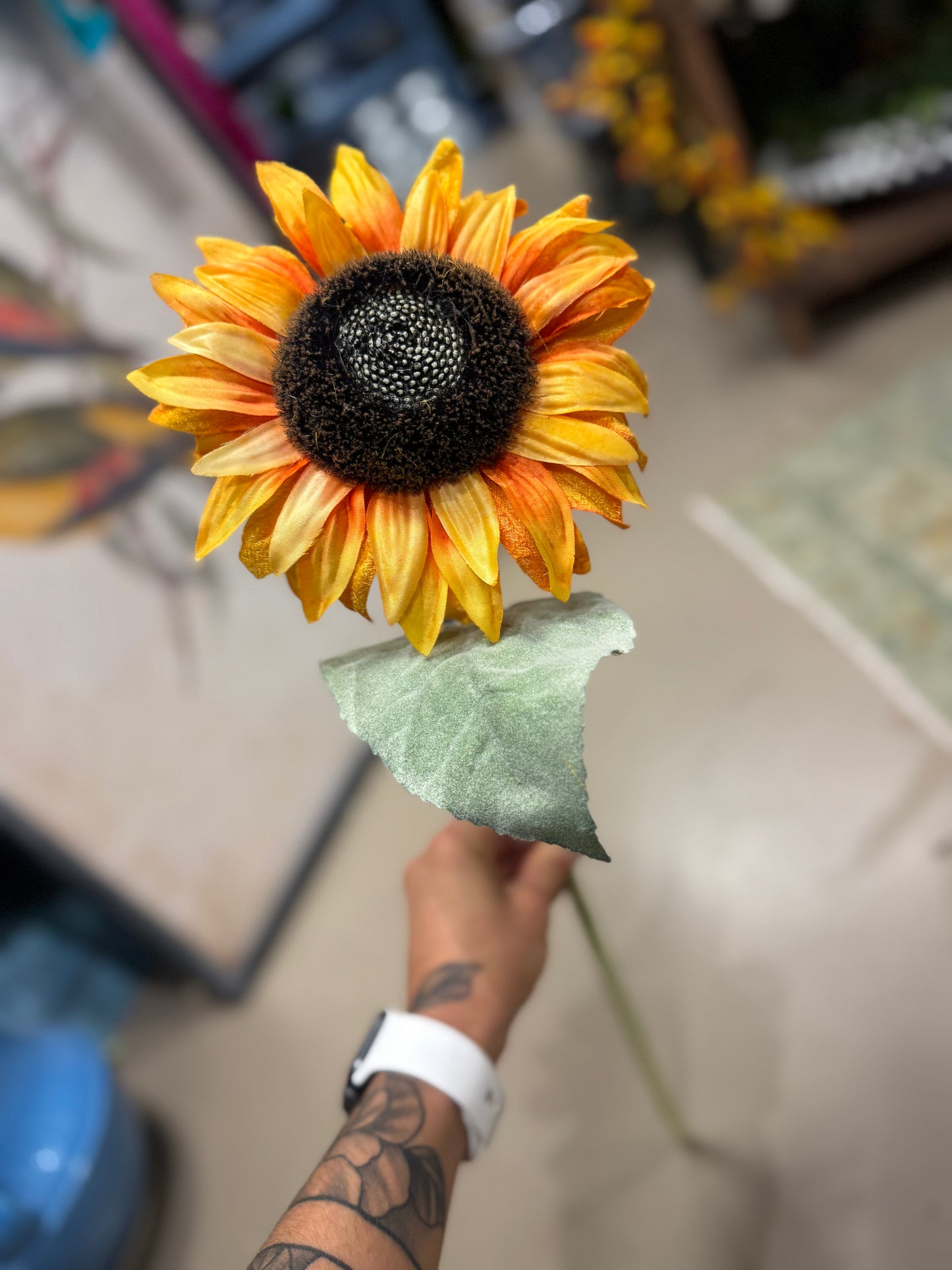 25” Yellow Sunflower Stem