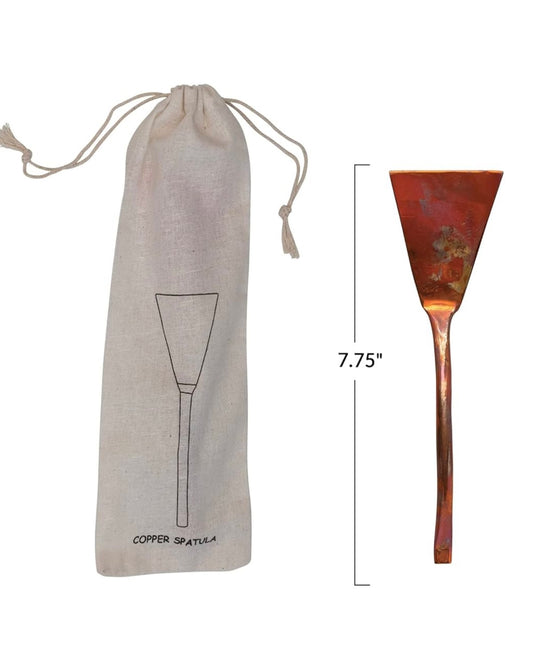Copper Cake Server Burnt Finish