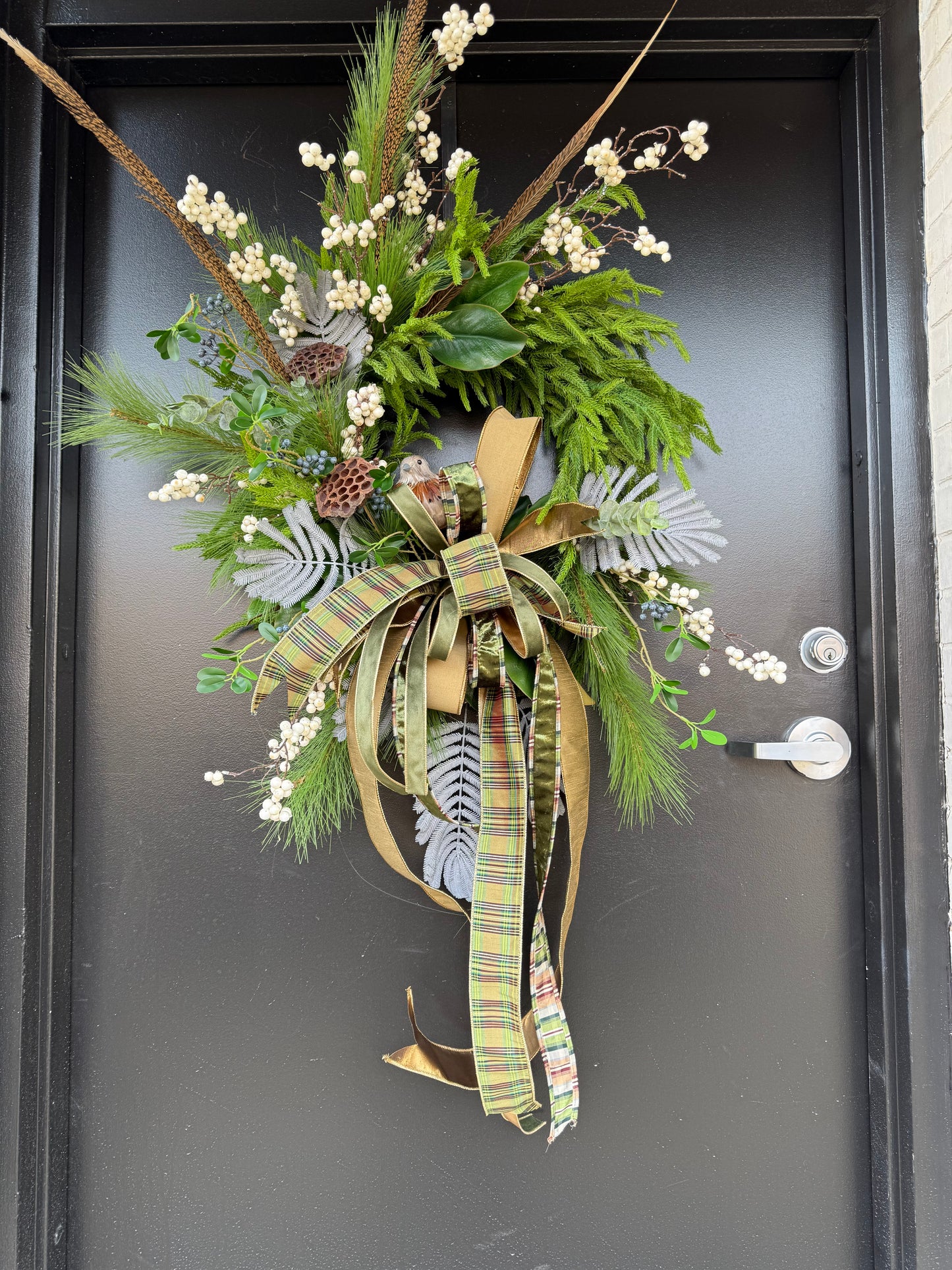 Pheasants & Pine Christmas Wreath