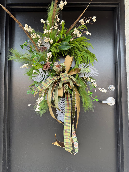 Pheasants & Pine Christmas Wreath