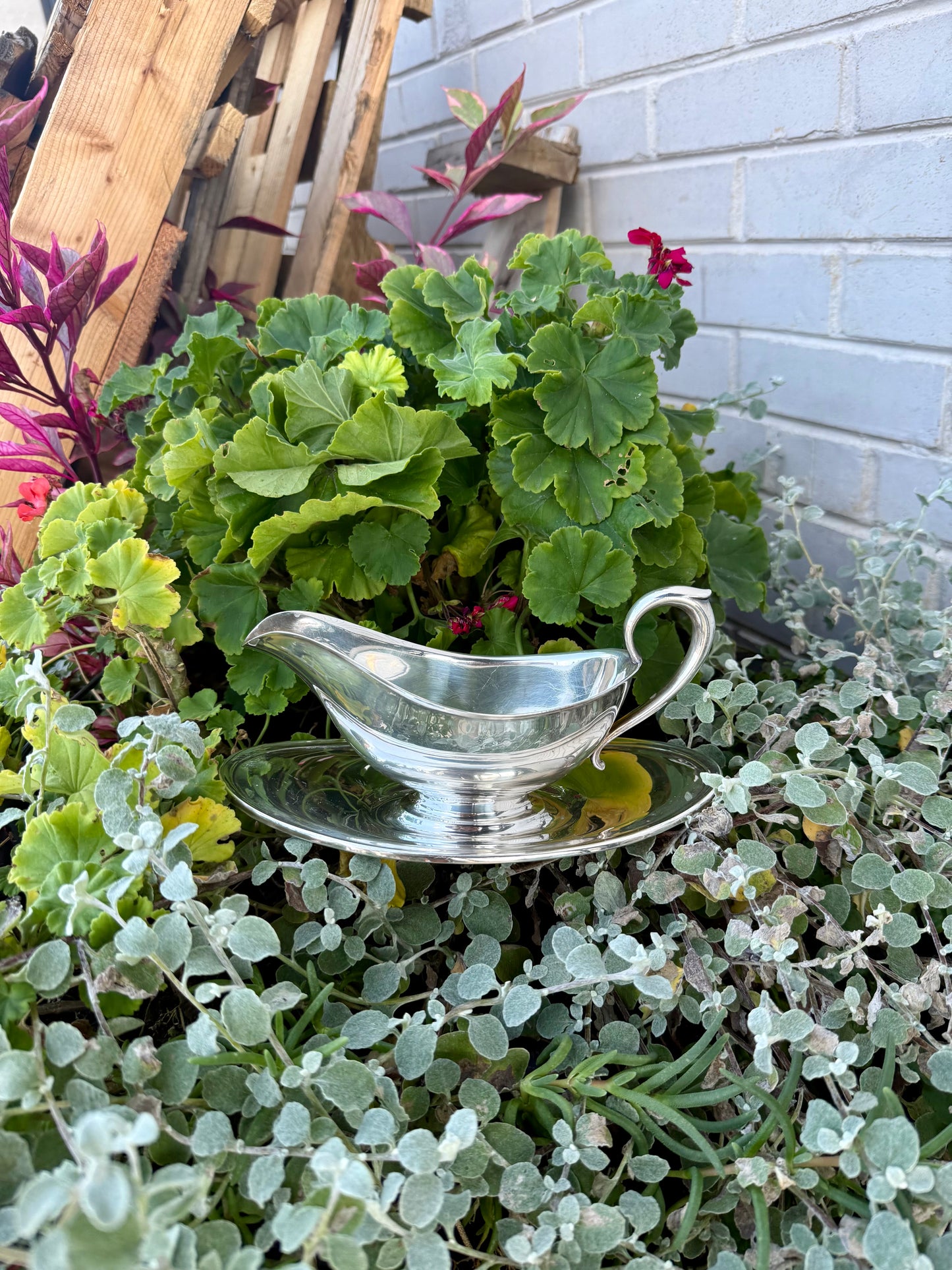 Vintage Silver Plated Gravy Boat 2