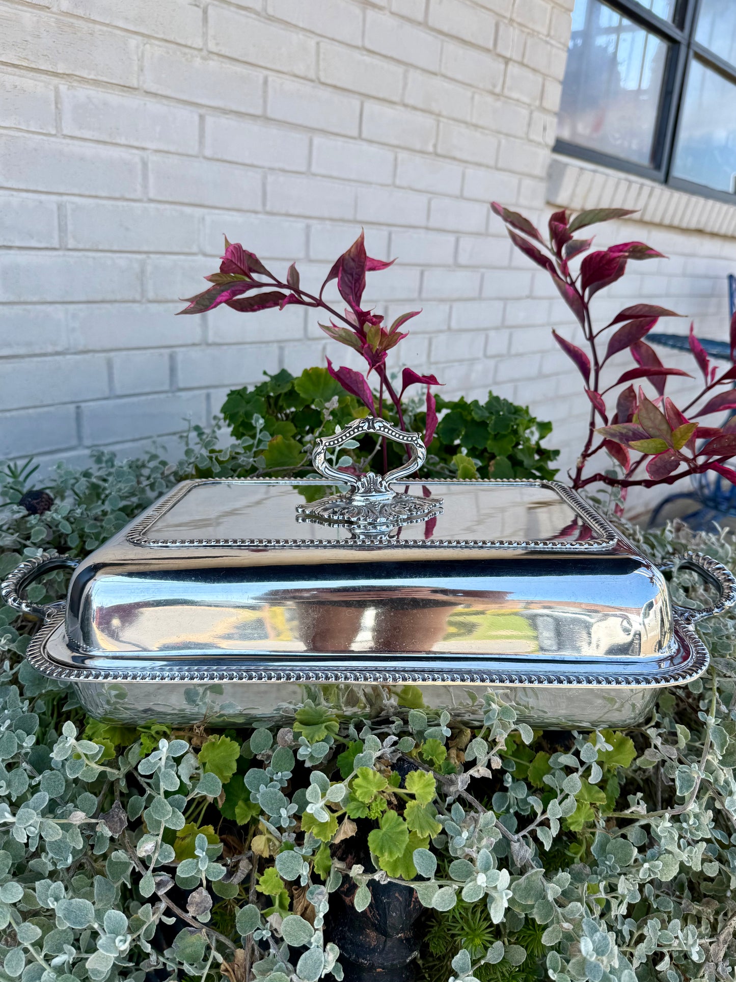 Vintage Silver Plated Divided Serving Dish
