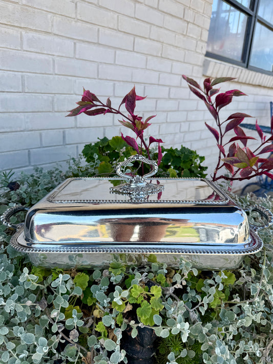 Vintage Silver Plated Divided Serving Dish