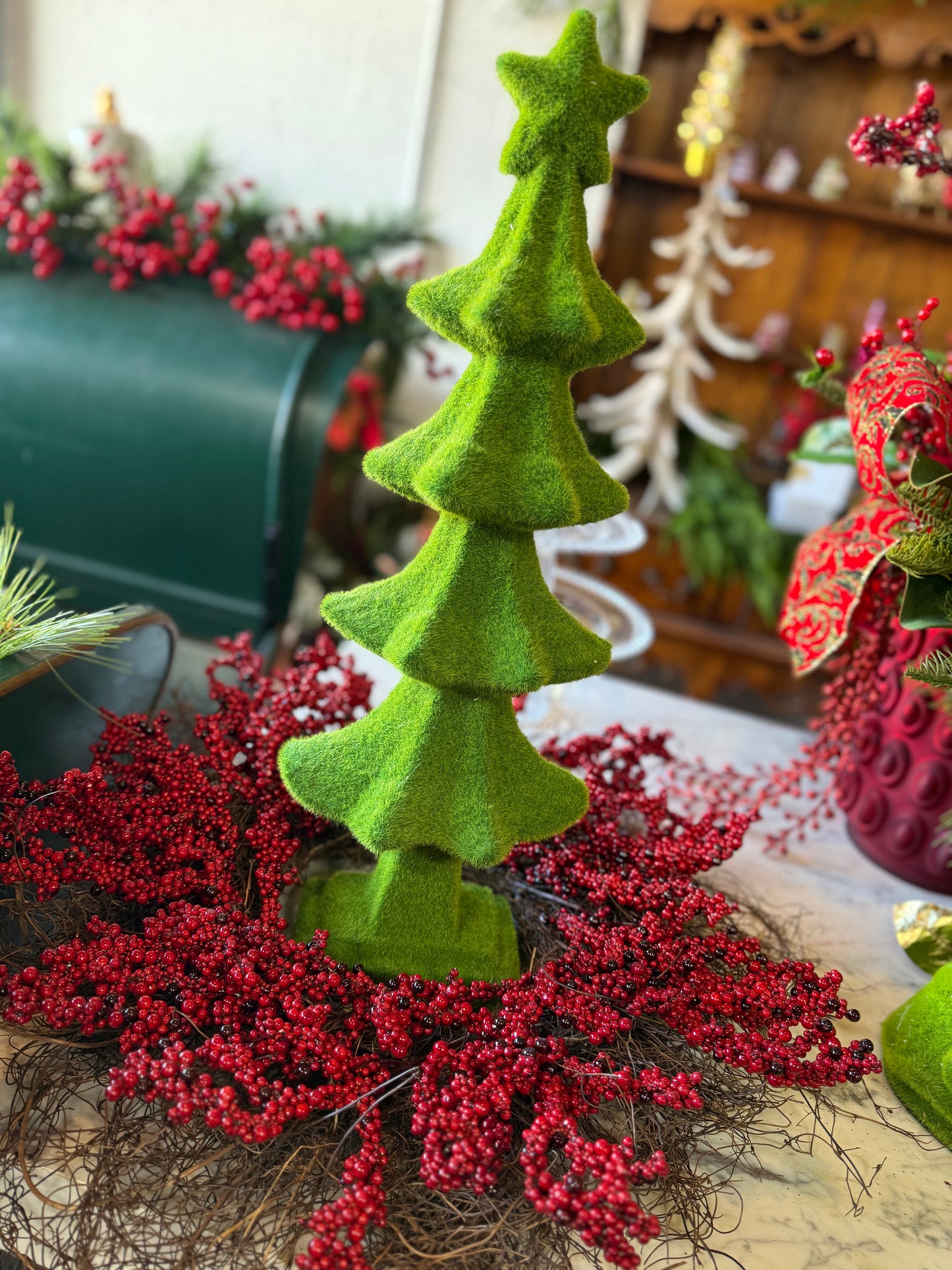 24” Twiggy Red Berry Wreath