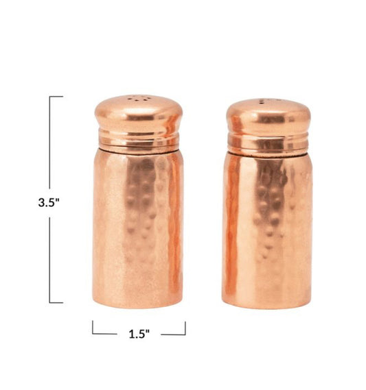 Copper Plated Salt & Pepper Shakers