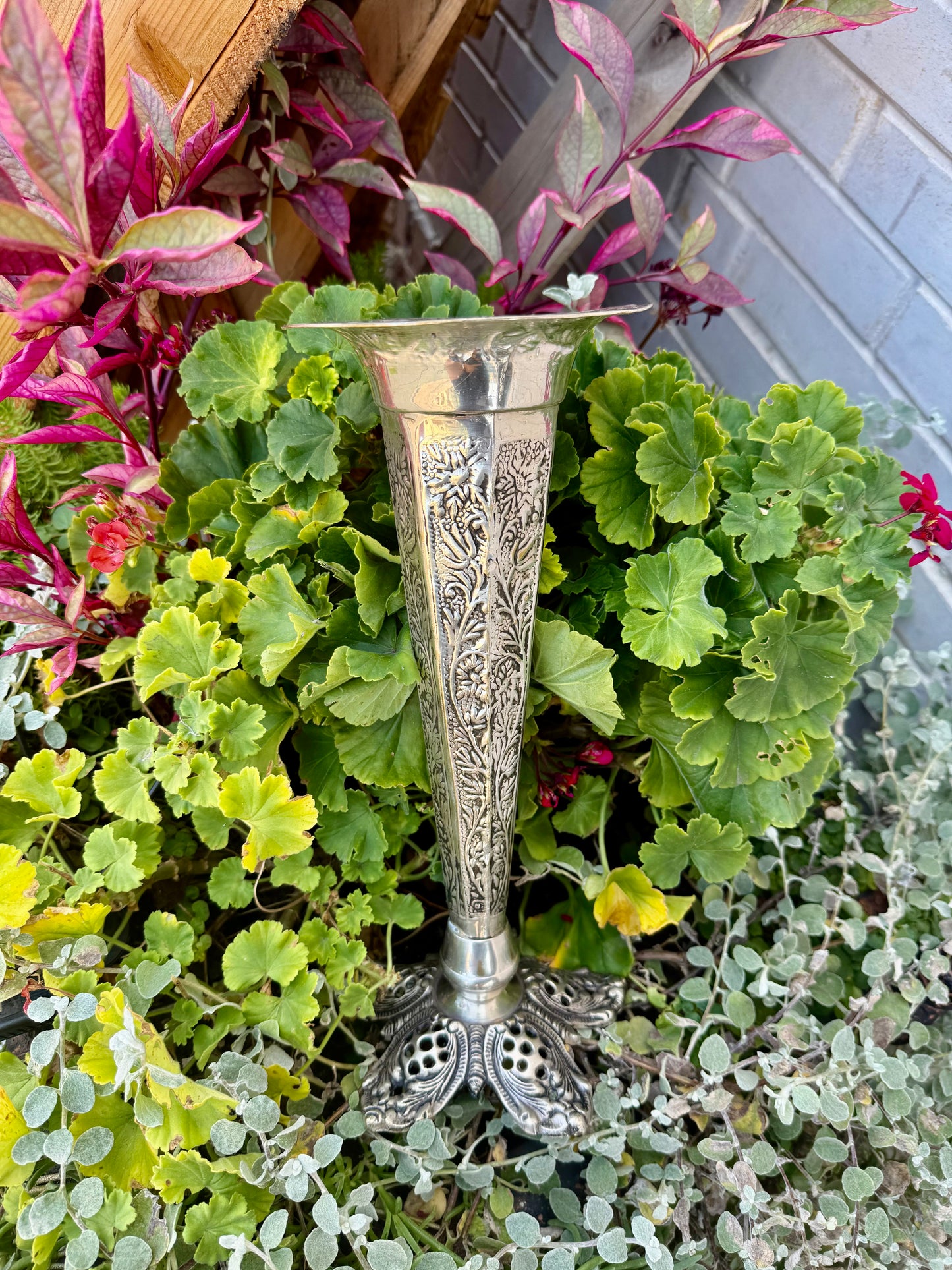 Vintage Silver Plated Vase