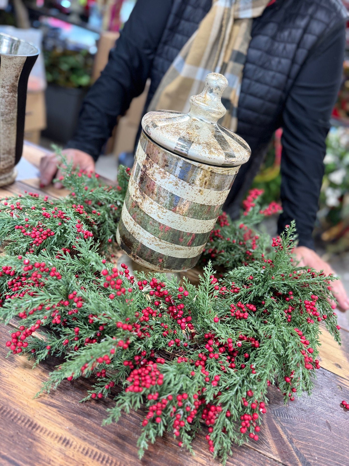 Gold Apothecary Jar with Lid