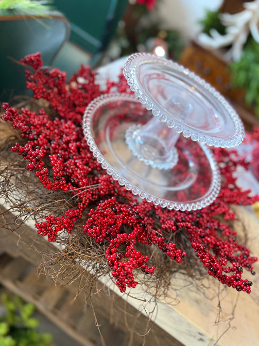 24” Twiggy Red Berry Wreath