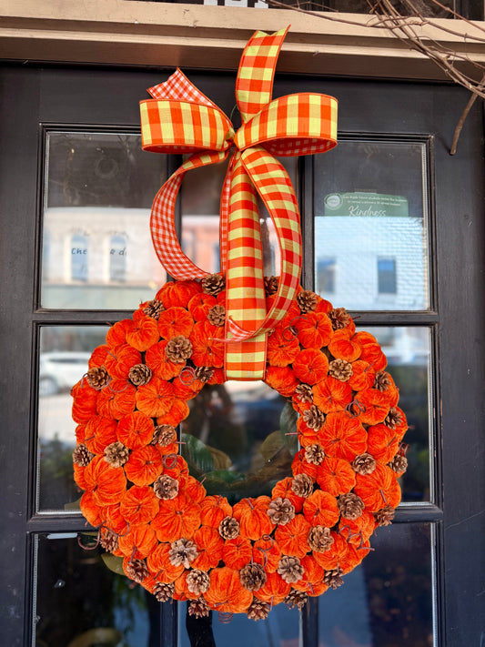Pumpkins & Pinecones Fall Wreath