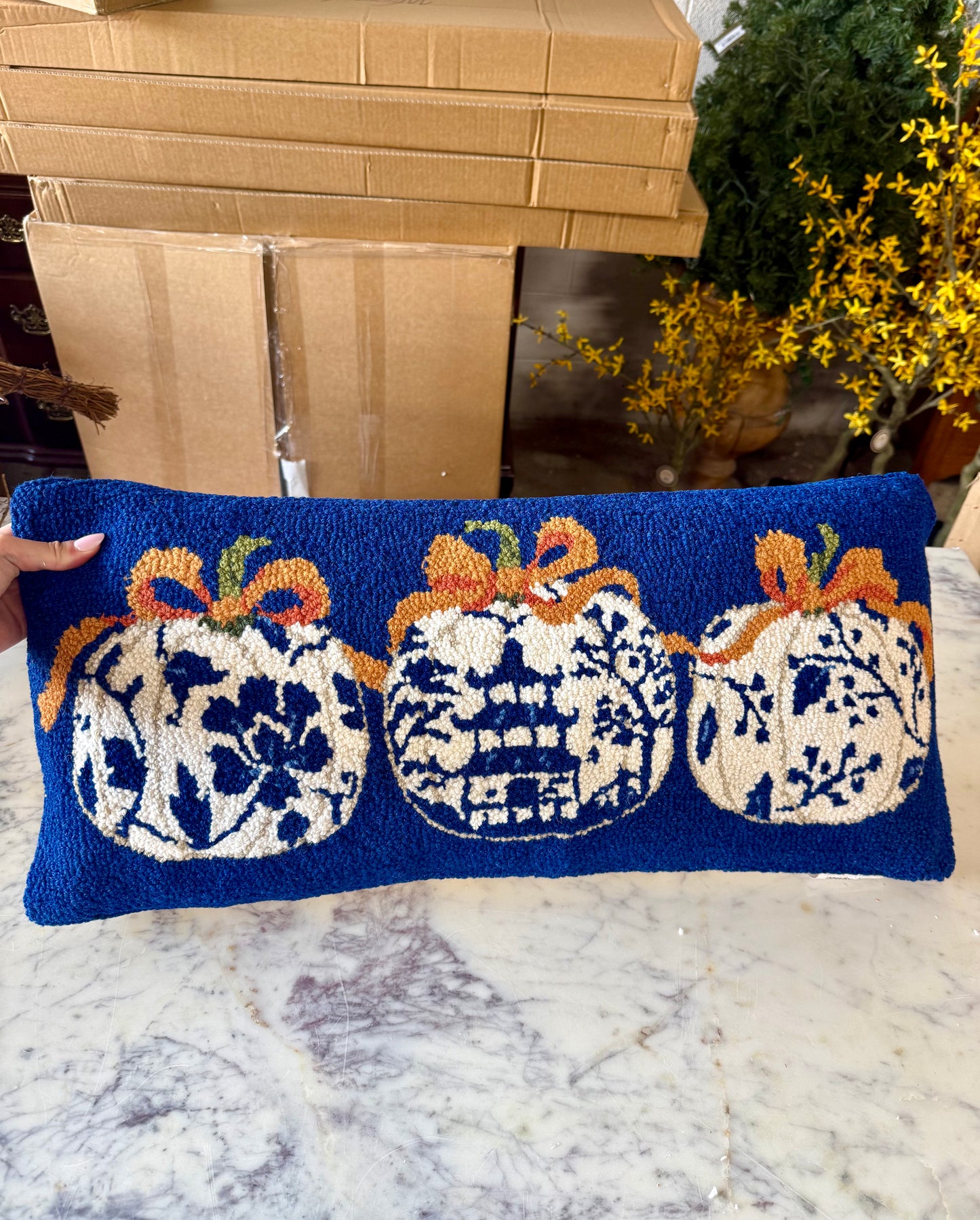Chinoiserie Pumpkin Pillow