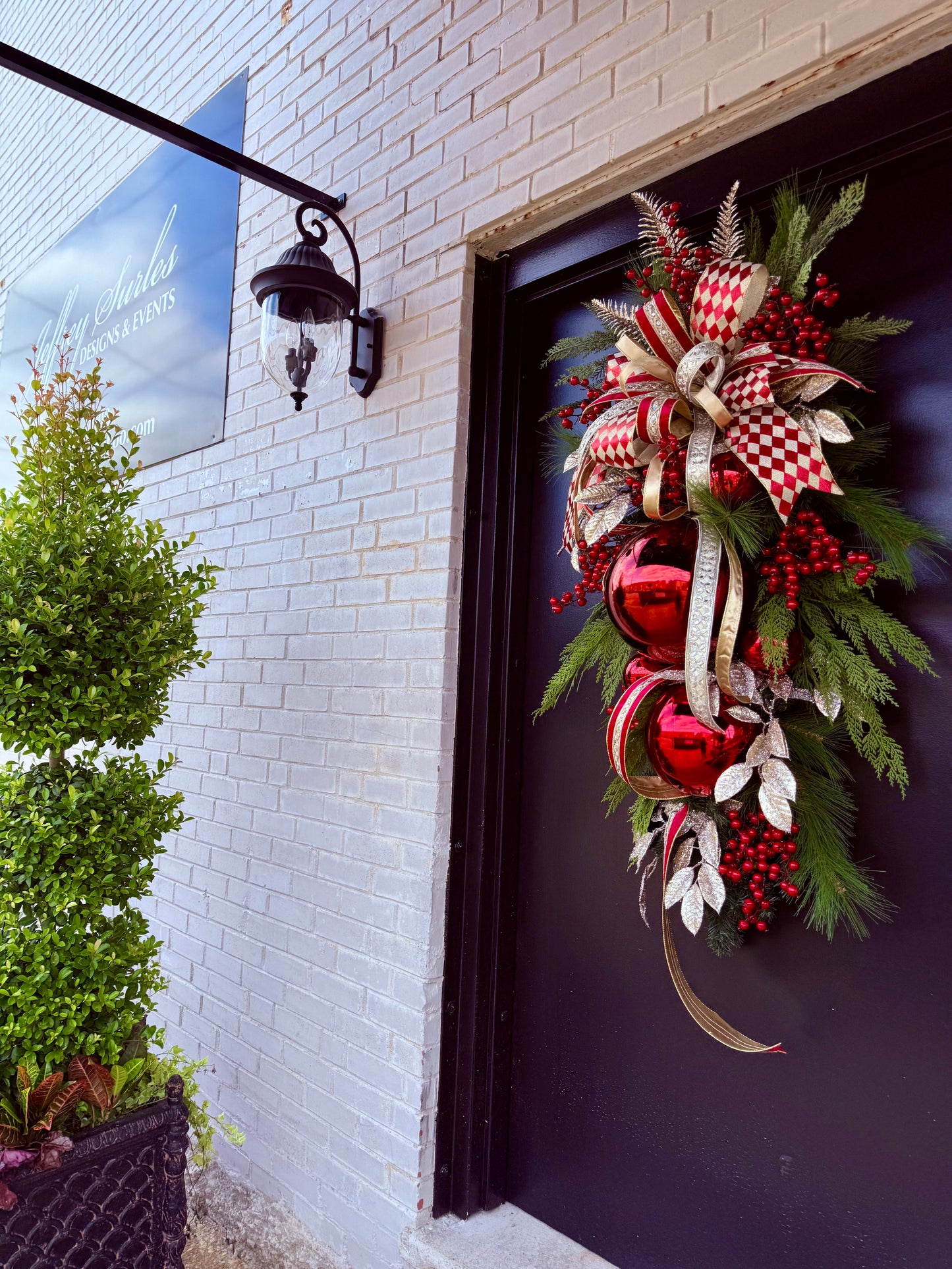Holly Jolly Elegance Christmas Swag