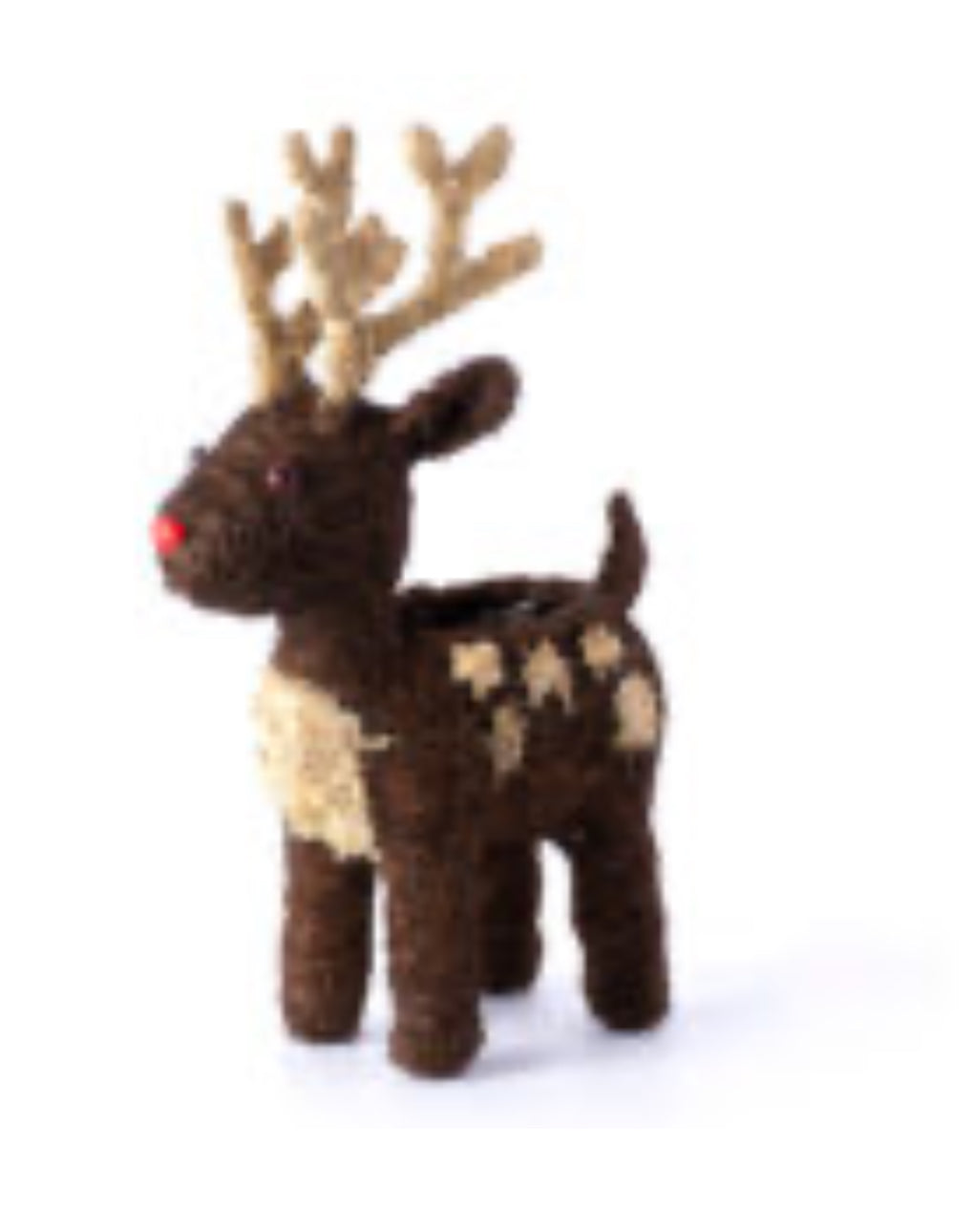 Wicker Standing Reindeer Planter