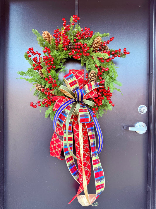 Plaid & Pine Perfection Christmas Wreath