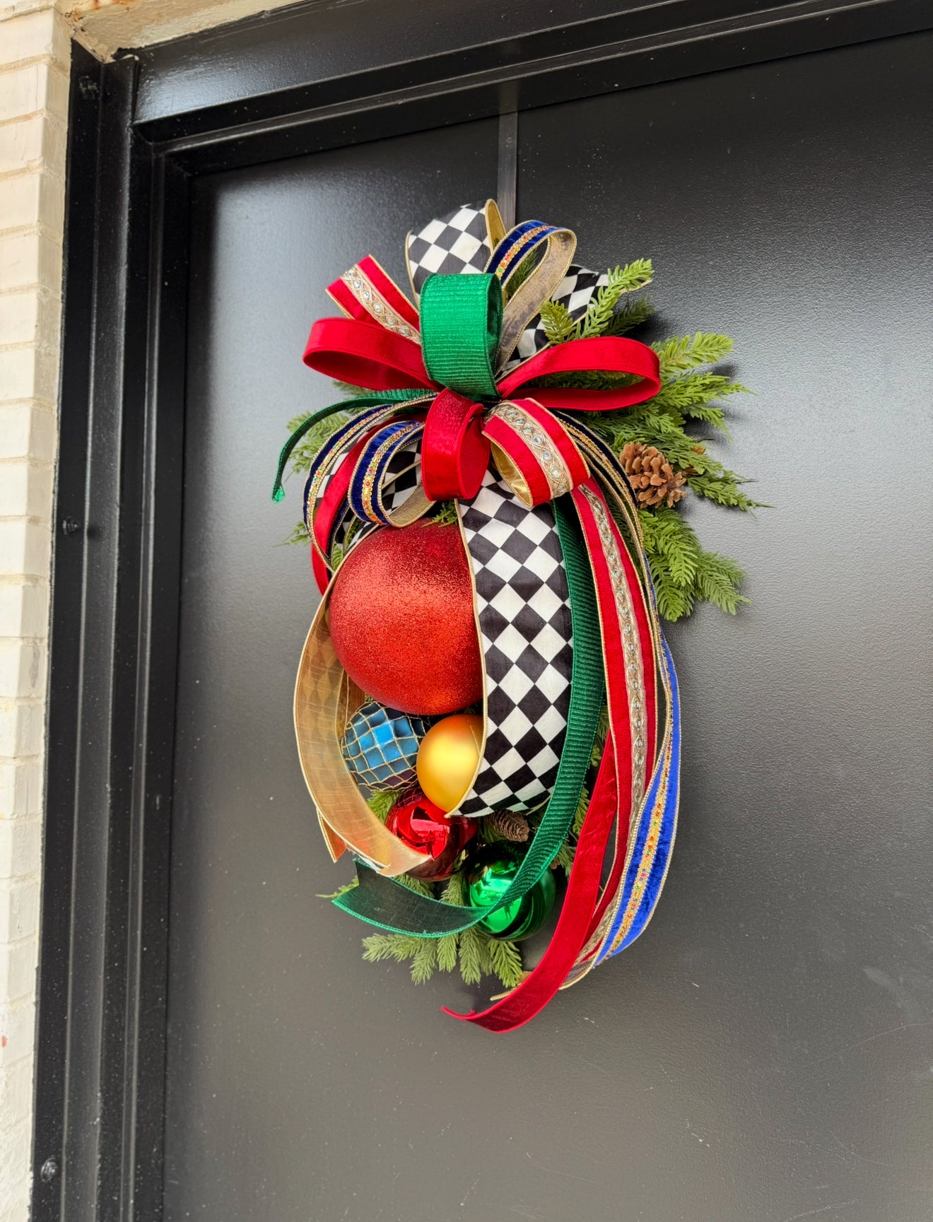 “Vibrant Harlequin” Christmas Wreath