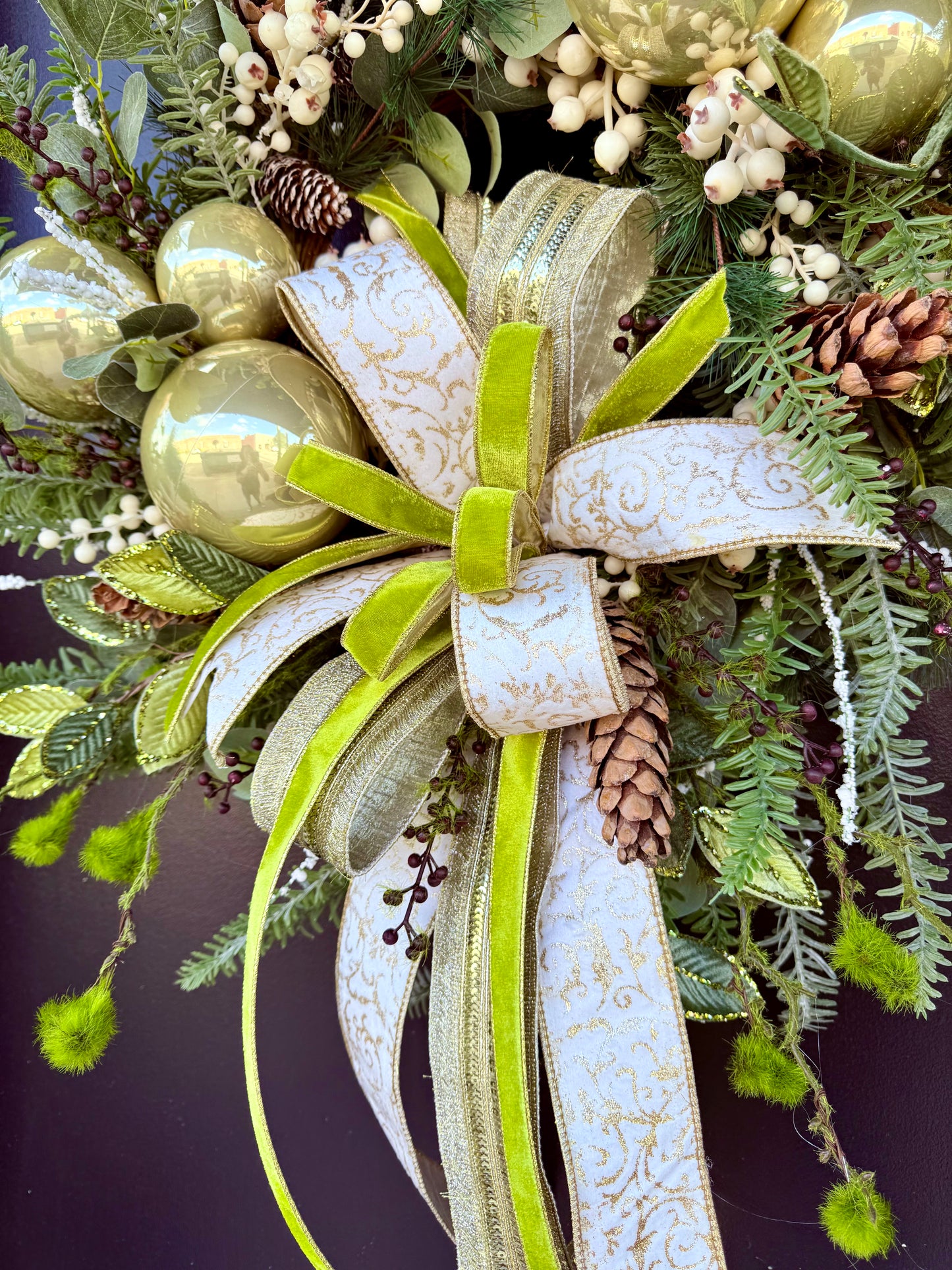 Golden Evergreen Elegance Christmas Wreath