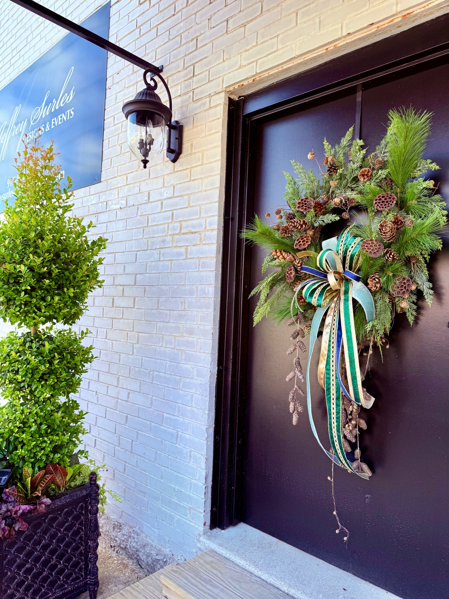 Soft Winter Night Christmas Wreath