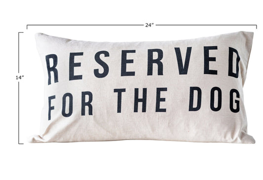 “Reserved for the dog” Lumbar Pillow