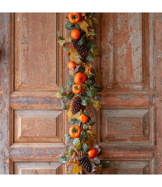 72” Autumn Persimmon Garland