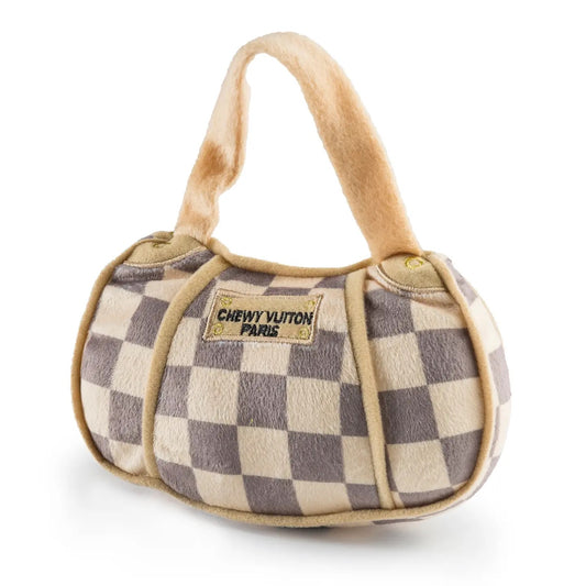 Chewy Vuiton Purse Squeaker Dog Toy