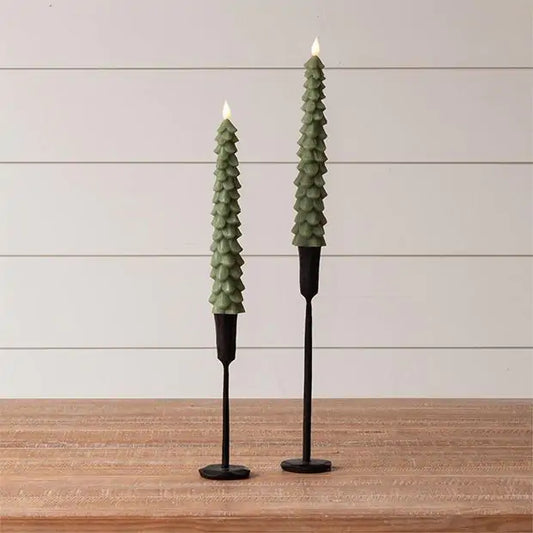 SET of 2 Flameless Tree Taper Candle (LED)