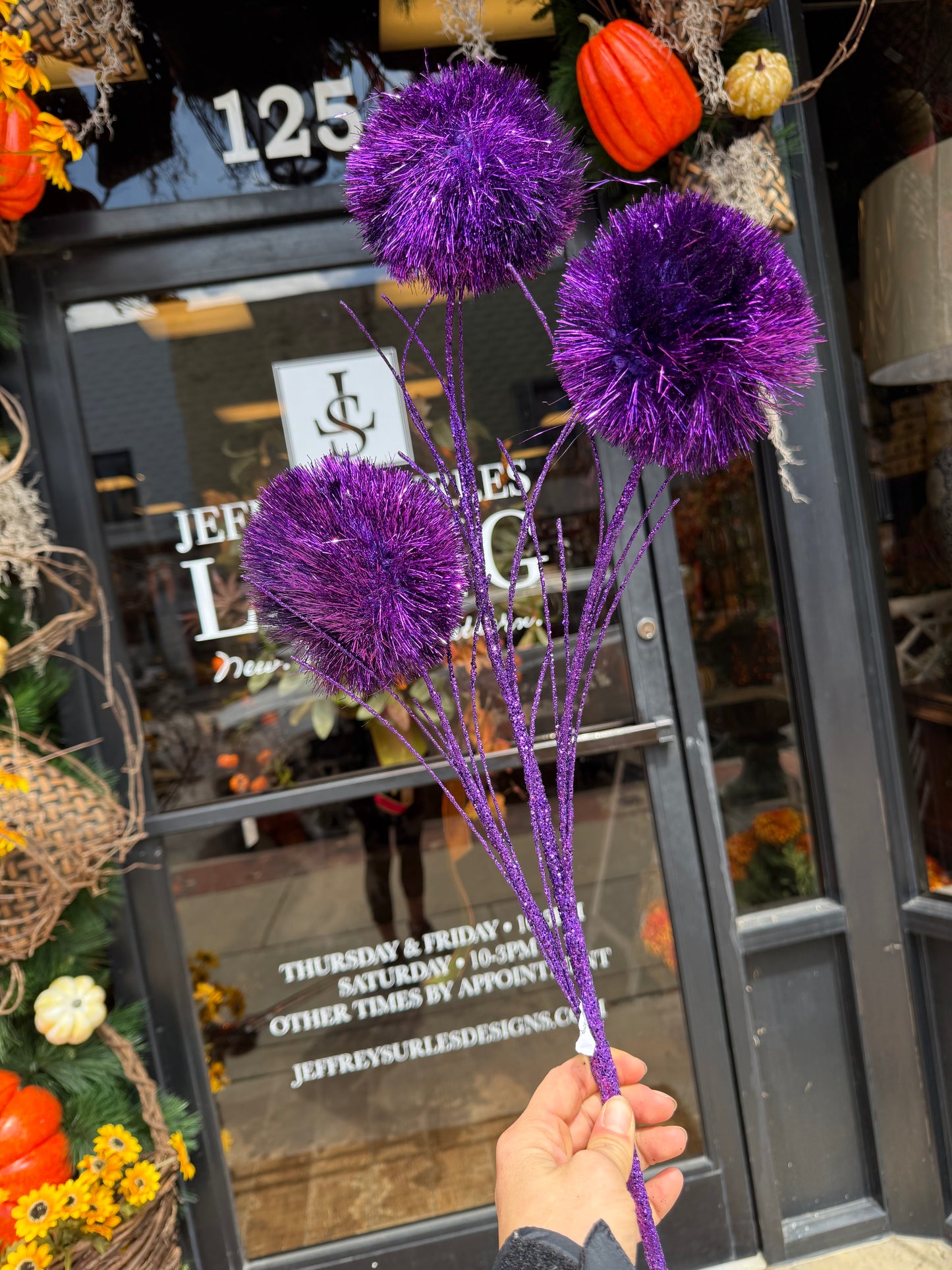 35” Purple Pom Pom Pick
