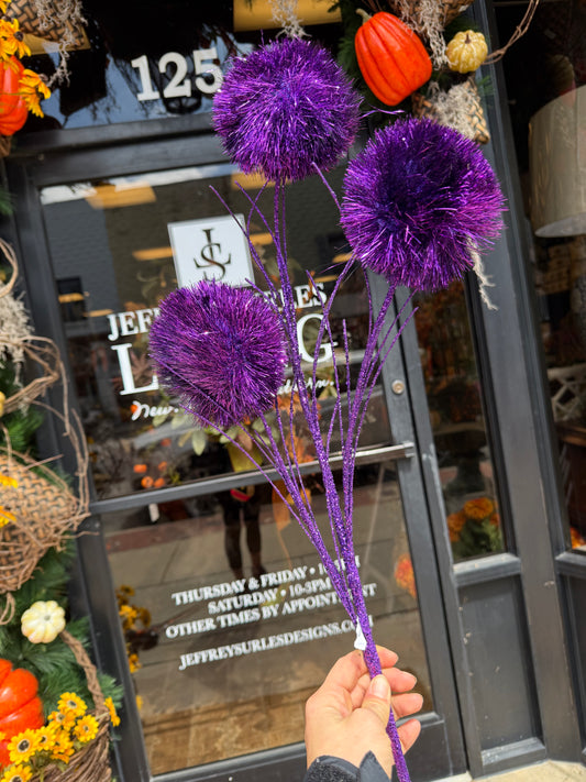35” Purple Pom Pom Pick