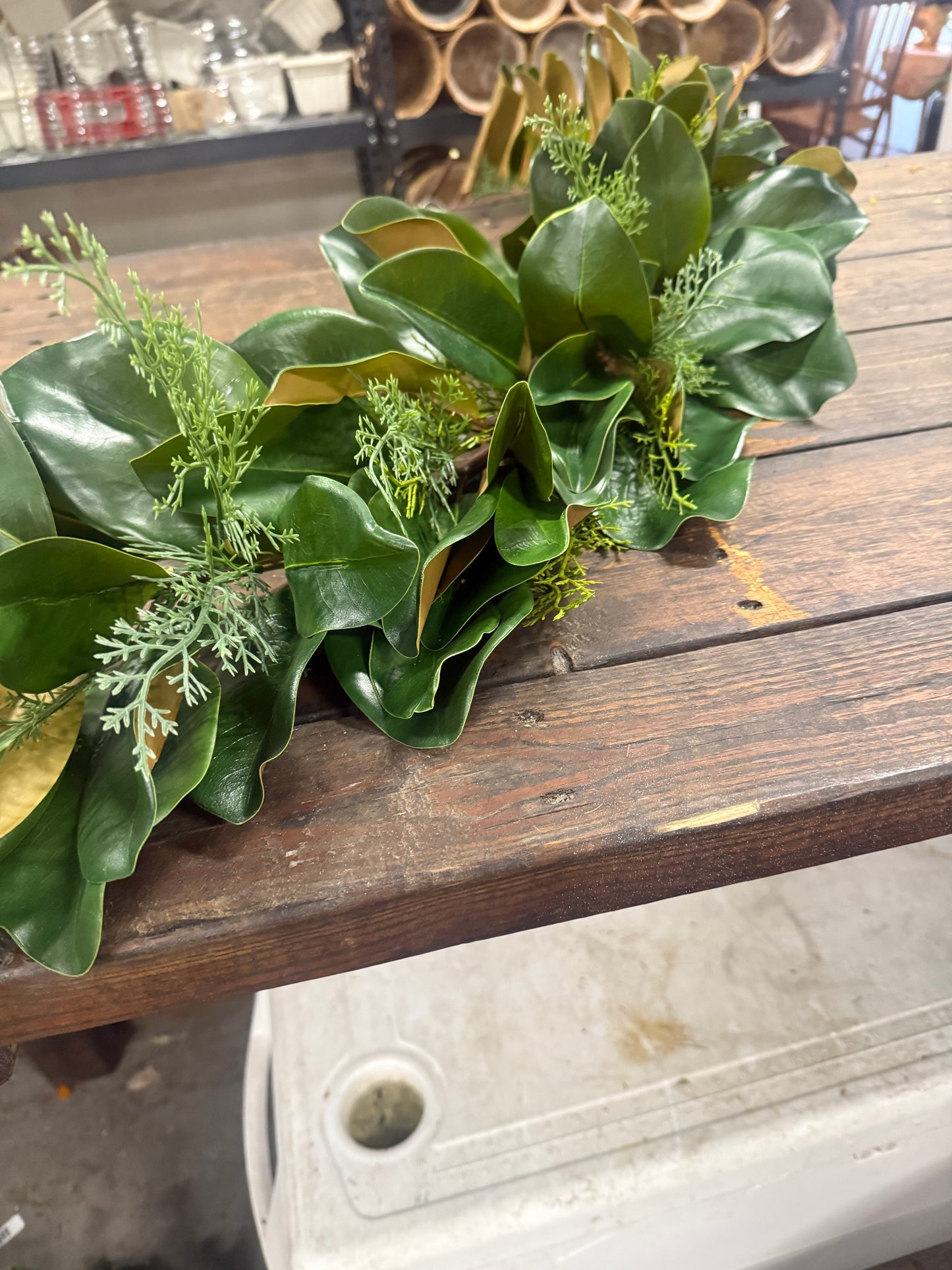 5 Ft Magnolia & Flat Cedar Garland (#12)