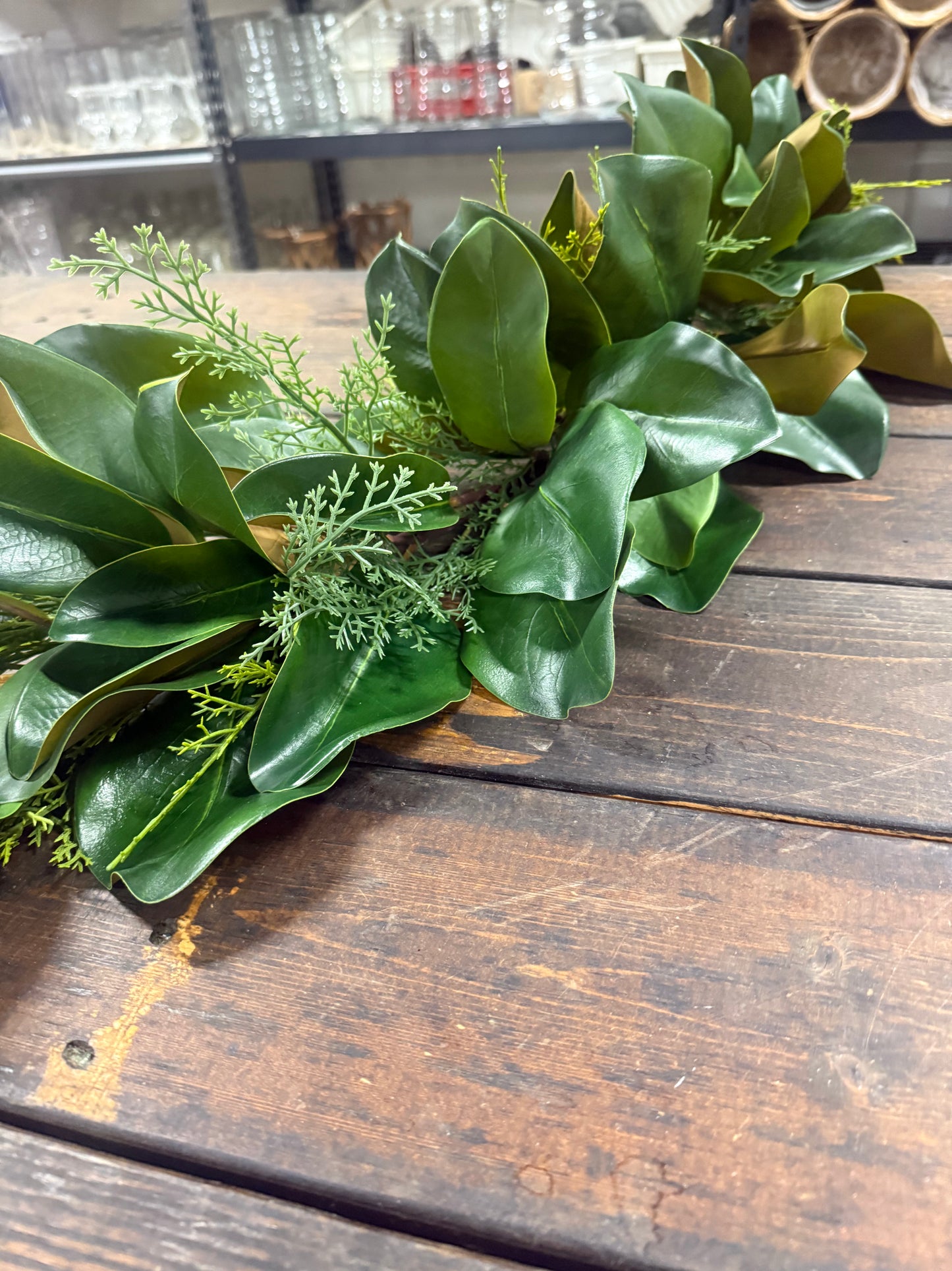 5 Ft Magnolia & Flat Cedar Garland (#12)