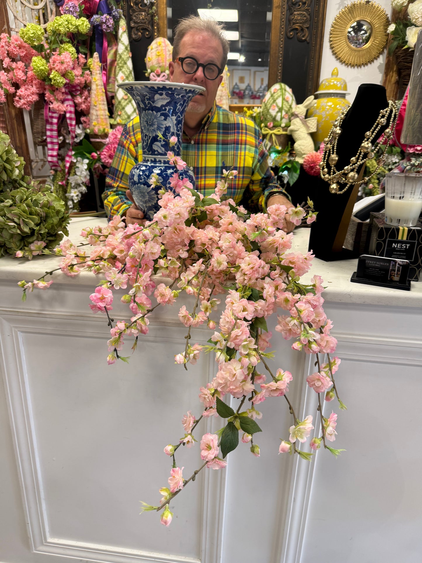 48” realistic Pink Cherry Blossom