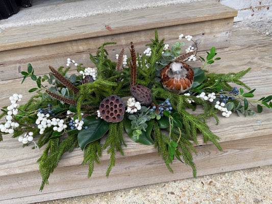 Partridge Feathered Centerpiece