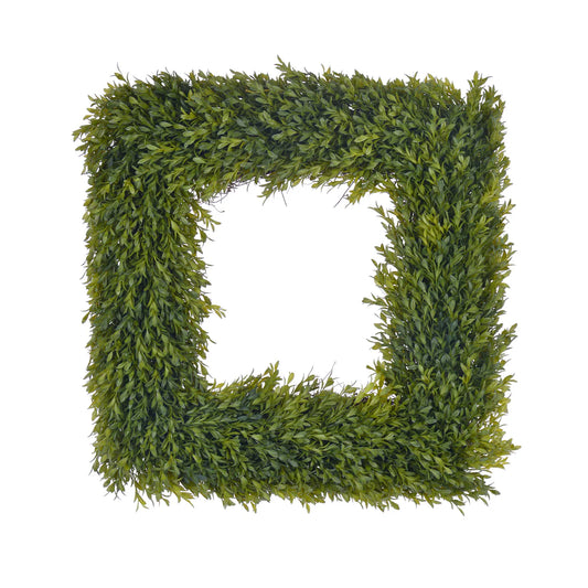 18” Square Boxwood Wreath