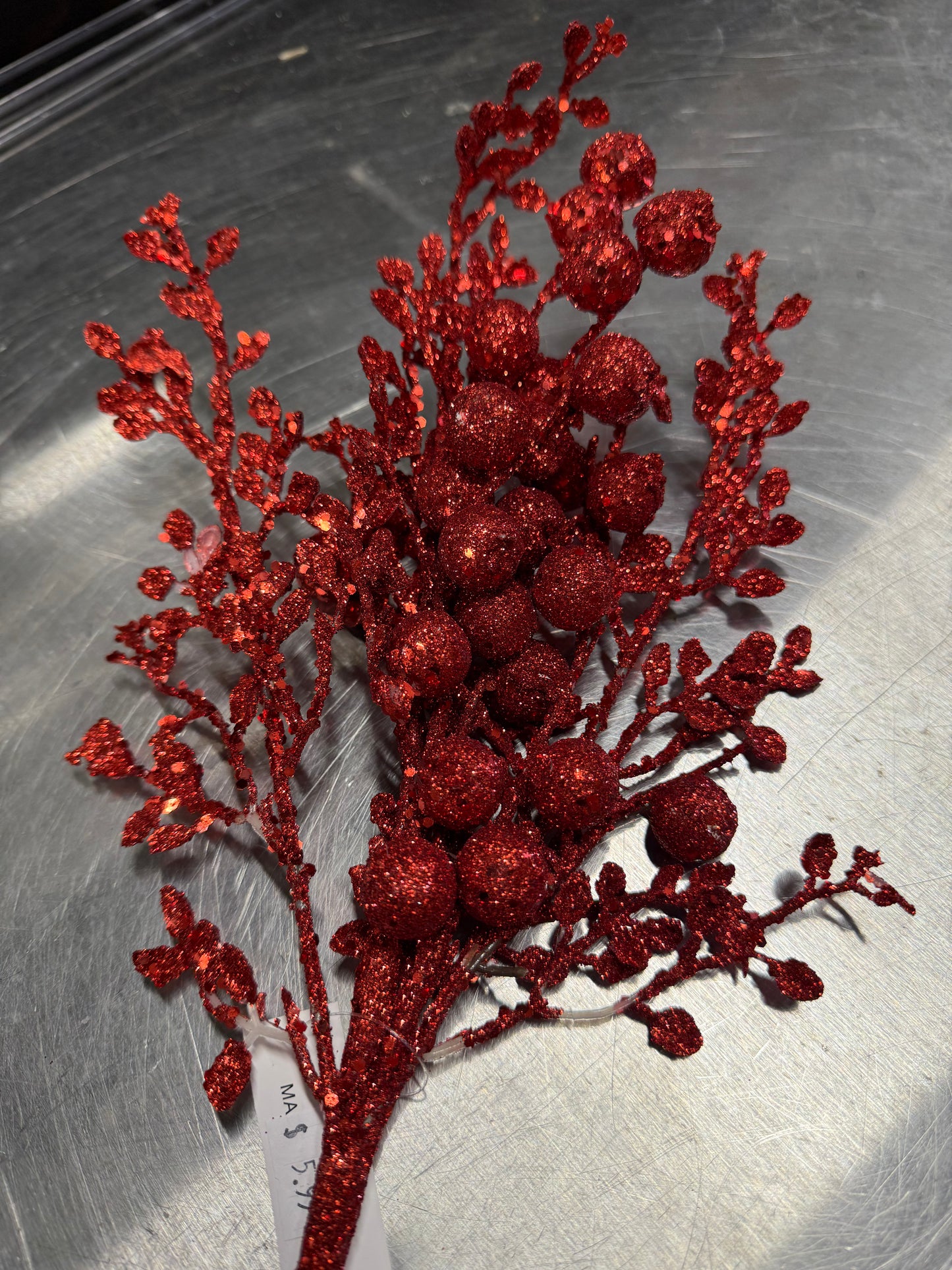 Bright Red Glitter Pick