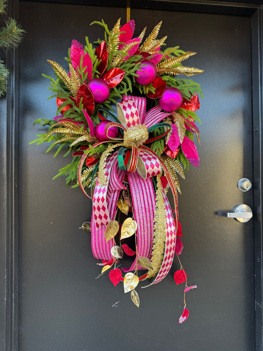 “Golden Sugar Plum” Christmas Wreath