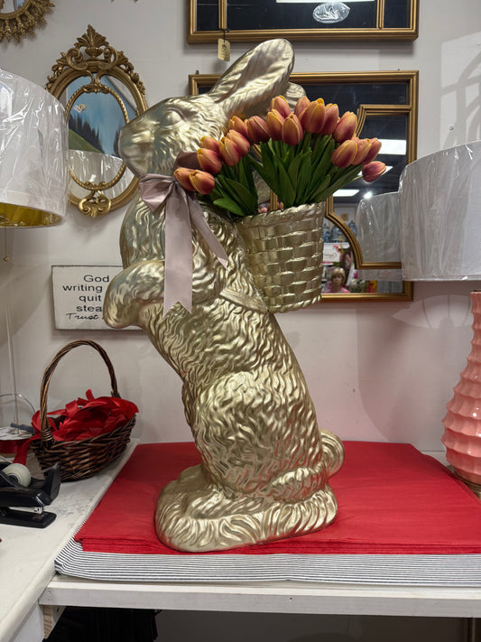 Large Resin Gold Bunny