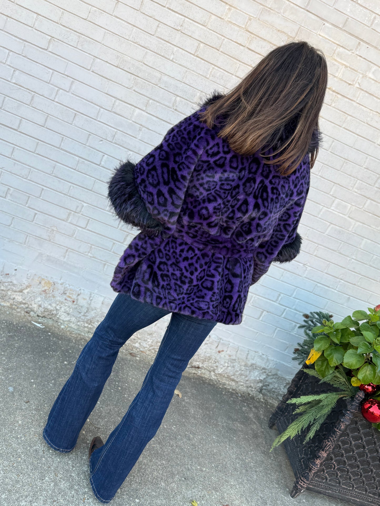 Purple & Black Cheetah Print Vest