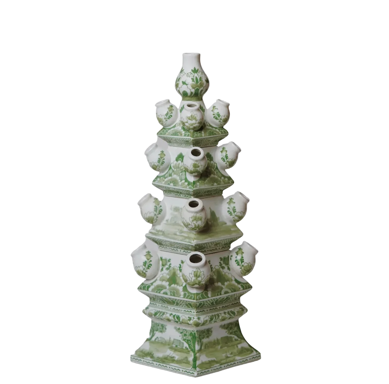 Green and White Tulipiere